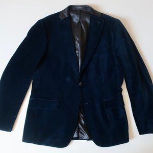 Zara Man Navy Velvet Blazer